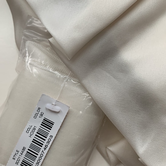 WHBM White House Black Market Crop Top Strapless Silk Chiffon w/Bow Bustier Top - Picture 11 of 16